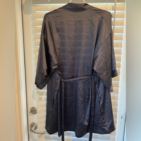 Victoria's Secret Charcoal Satin Robe - Picture 3 of 6